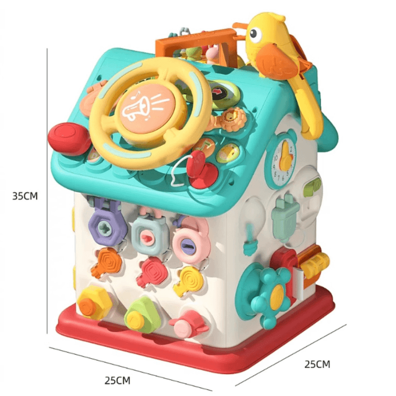 Dimensiunile căsuței LUDIRO: 25 × 25 cm la bază și 35 cm înălțime