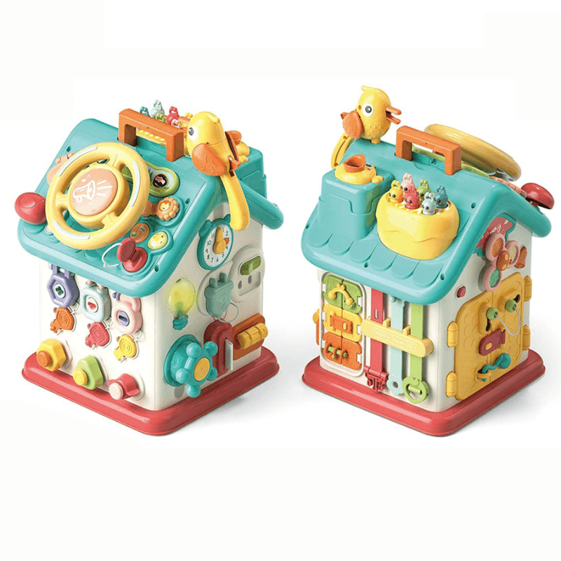 Căsuță interactivă LUDIRO văzută din față și din spate