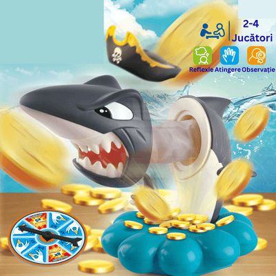 Joc interactiv Piratul Rechin Ludiro, 2-4 Jucatori, Reflexe si Distractie, 4+ Ani - LUDIRO