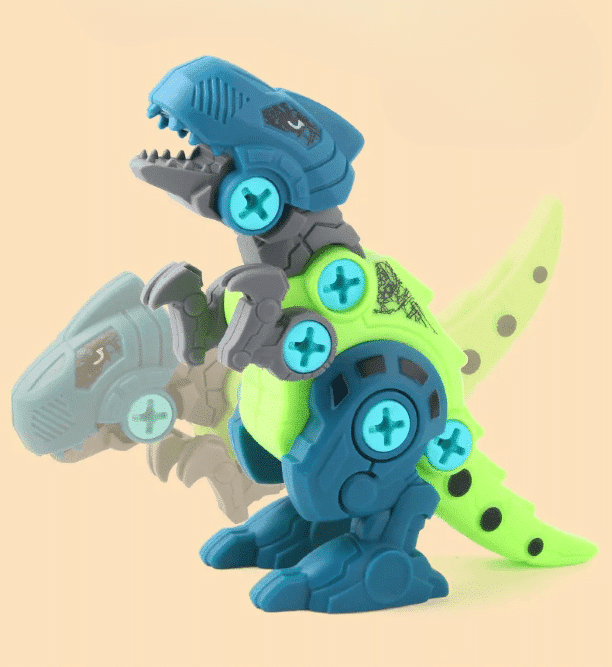 Jucarie Interactiva STEM DIY, Dinozaur de Construit, Tyrannosaurus Rex, Surubelnita Inclusa, Culori Aleatorii, 17x12x5.5 Cm, + 3 Ani - LUDIRO