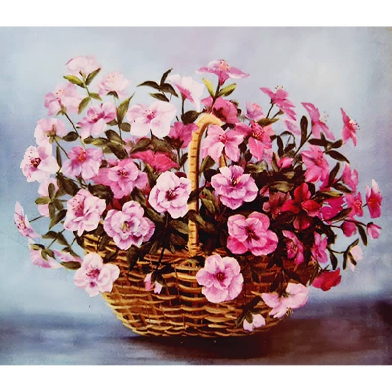 Set de broderie cu diamante, 30x40 cm, Vaza cu flori - LUDIRO