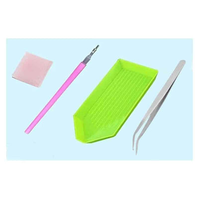 Set de broderie cu diamante, 15x20 cm, Hipopotam - LUDIRO