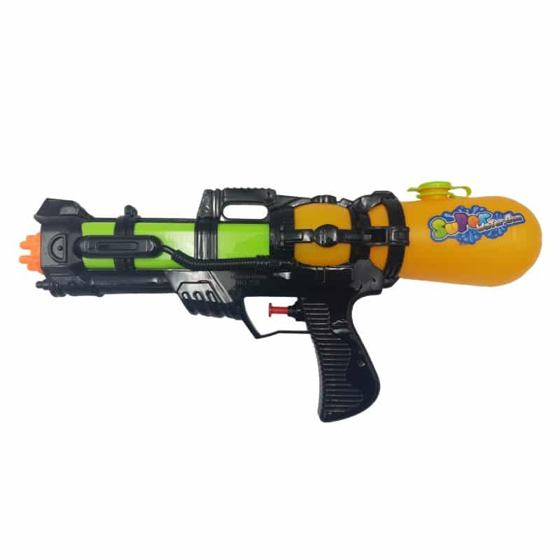 Pistol Jucarie cu Apa, cu Rezervor, Negru Galben, 35x6x17 cm, + 3 Ani - LUDIRO