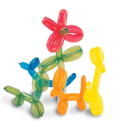 Set 12 baloane modelare si pompa, 26 cm, Multicolor - LUDIRO