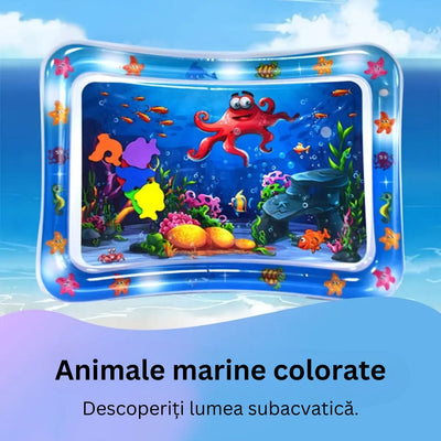 Saltea Senzoriala cu Apa pentru Bebelusi, Lumea Marina, Multicolor, 65x50x7 Cm, + 0 Luni - LUDIRO