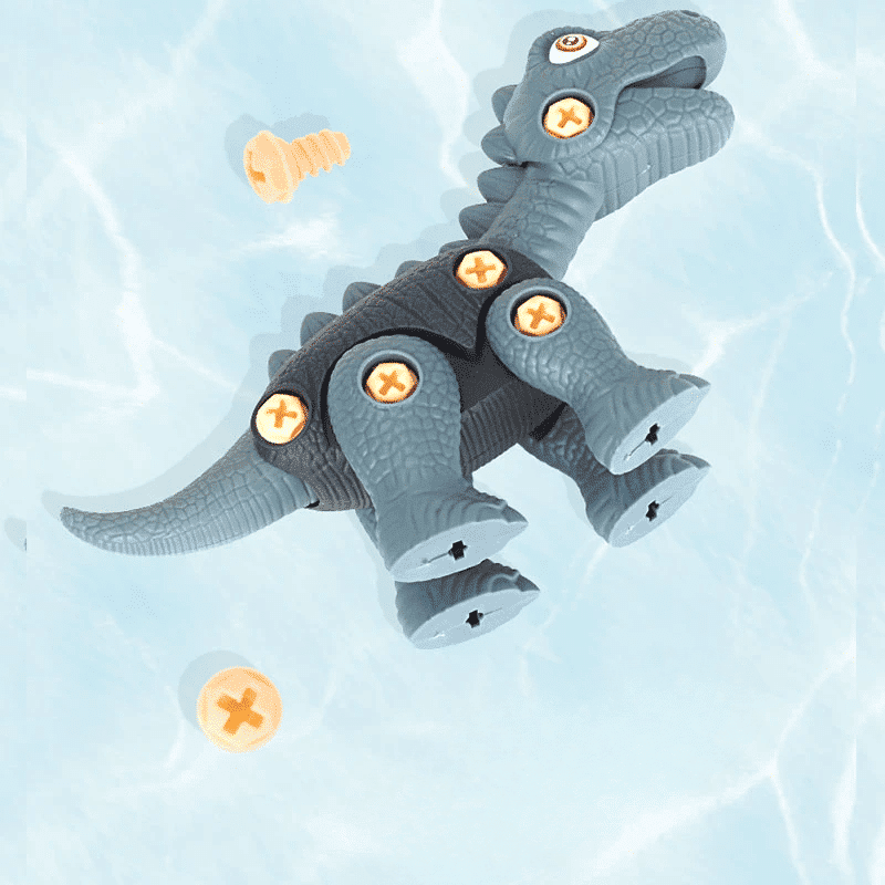 Set 2 Jucarii Interactive STEM DIY, Dinozauri de Construit, Tyrannosaurus Rex si Brachiosaurus, Maro Gri, + 3 Ani - LUDIRO