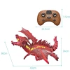 Dragon Interactiv de Apă cu Telecomandă, Funcție Stropire, Lumini, Acumulator Reîncărcabil, 43 cm, Jucărie Piscină, Rosu - LUDIRO