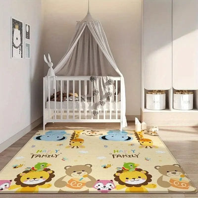 Covor Pliabil Educativ din Spuma pentru Copii, 180x150 cm, Grosime 1 cm, Termoizolant, Impermeabil, Multifunctional, Protectie si Confort, Cu Design Dublu Fata-Verso, + 1 An - LUDIRO