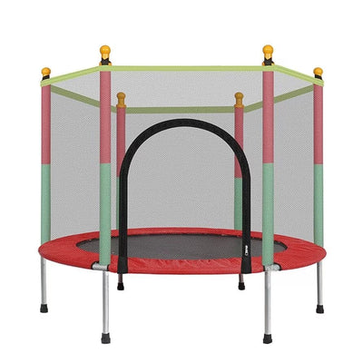 Trambulina pentru Copii pentru Interior si Exterior, 122x140 Cm, Greutate suportata 200 kg, Cu Plasa de Protectie, Rezistenta Ploaie si Raze UV, +3 Ani - LUDIRO