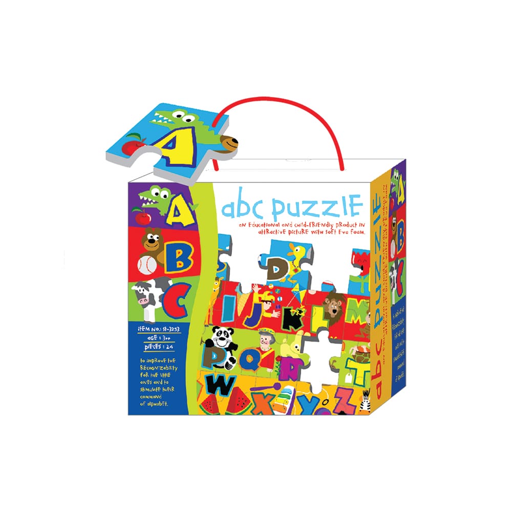 Covor Puzzle LUDIRO, Spuma EVA, Alfabet colorat A-Z cu 24 de Piese, Joc de Invatare Sigur - LUDIRO