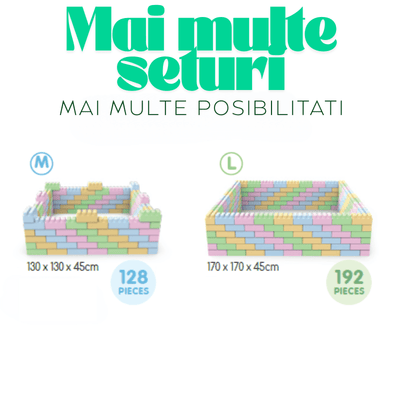 Set 48 Cuburi XXL de Constructie Ludiro, Plastic ABS Non-toxic, Dezvoltare Creativa si Motrica pentru Copii, 18 luni+ - LUDIRO