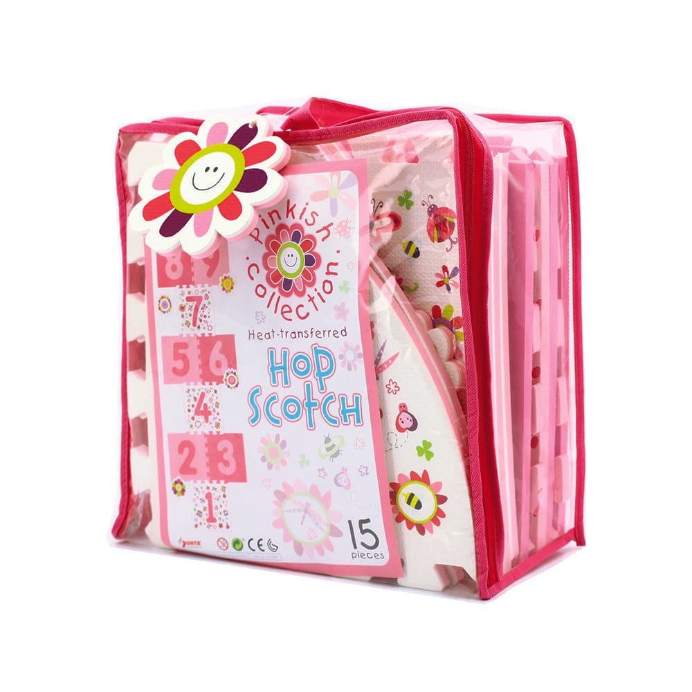 Covor Puzzle din Spuma EVA pentru Copii Ludiro, Set 11 Piese Educationale cu Jocul Sotron, 4 Flori pentru Jucatori - LUDIRO