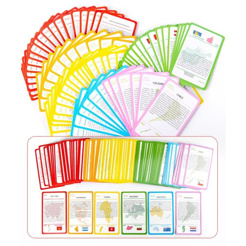 Puzzle Educativ Magnetic din Lemn, Harta Lumii, Invatare Interactiva pentru Copii peste 3 Ani, 143 Piese, 44.2x34.7 Cm - LUDIRO
