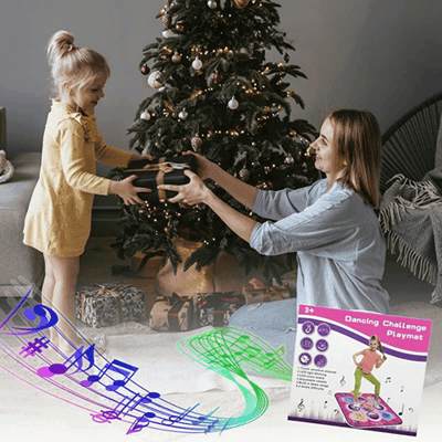 Covor Muzical Electronic, 5 Moduri Muzicale, 3 Nivele de Dificultate, Volum Adjustabil, Lumini LED, 90x93x3 cm, + 3 Ani - LUDIRO