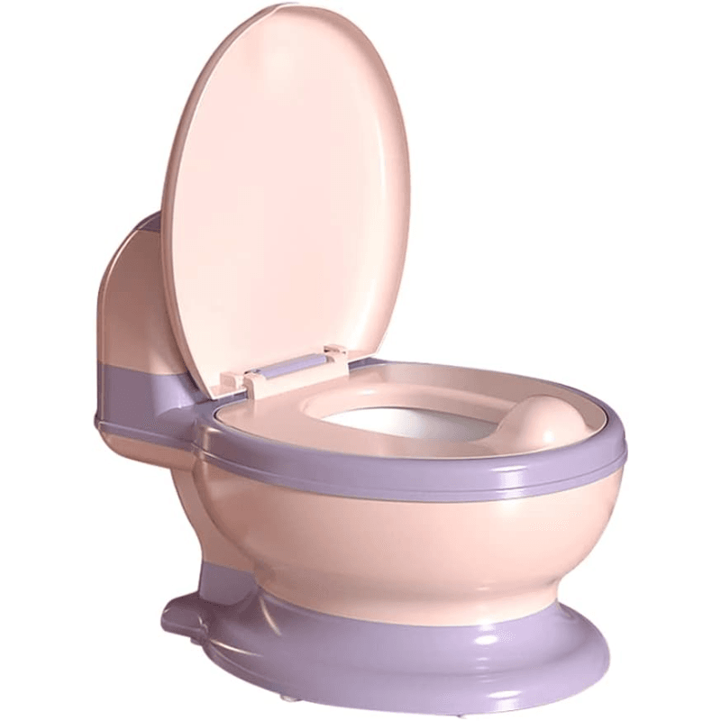 Olita pentru Copii Ergonomica cu Functie Educativa Ludiro, Design Realist, Ideala pentru Tranzitia la Toaleta, Roz Mov + 3 Ani - LUDIRO