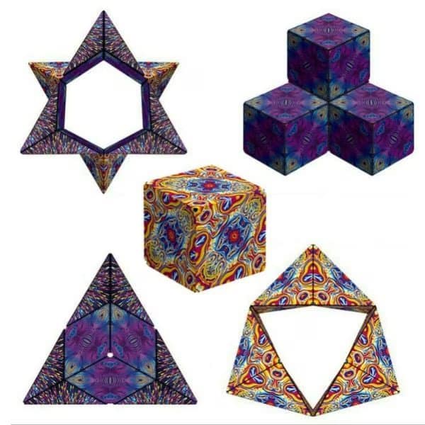 Jucarie Interactiva Cubul Magic, Puzzle 3D, 72 de Forme, 6.3x6.3x6.3 Cm, Multicolor, + 6 Ani - LUDIRO