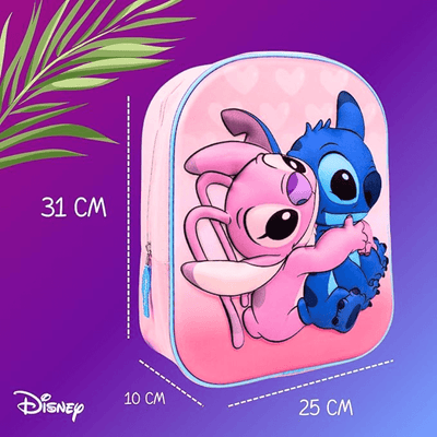 Ghiozdan Disney Stitch &amp; Angel, Prietenul Magic pentru Școală și Joacă - Disney