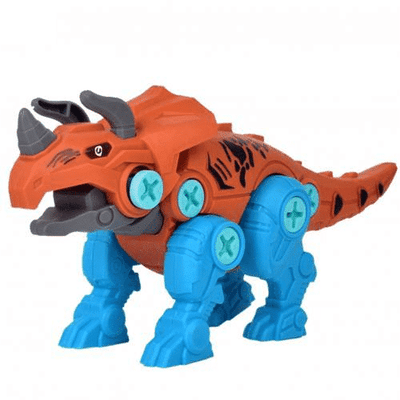Jucarie Interactiva STEM DIY, Dinozaur de Construit, Triceratops, Surubelnita Inclusa, Culori Aleatorii, 19x10x5.5 Cm, + 3 Ani - LUDIRO