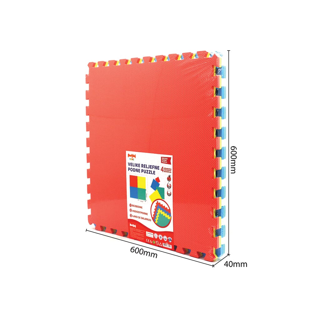 Covor Puzzle LUDIRO, 4 Piese 60x60 Cm, Spuma EVA, Protectie, Versatilitate si Siguranta pentru Orice Spatiu - LUDIRO