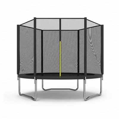Trambulină pentru Copii 244 cm cu Plasă de Protecție Exterioară, 48 Arcuri, Certificare de Siguranta, Negru - LUDIRO