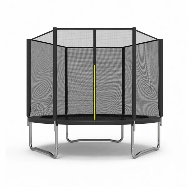 Trambulină pentru Copii 244 cm cu Plasă de Protecție Exterioară, 48 Arcuri, Certificare de Siguranta, Negru - LUDIRO