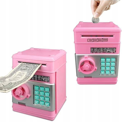 Pușculiță ATM LUDIRO cu Lumini și Sunete, Economisește Ușor, Roz - LUDIRO