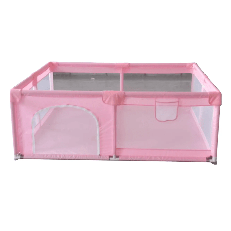 Resigilat - Tarc de Joaca pentru Copii, 1-5 Ani, 180x150x66 Cm, Spatiu Sigur si Generos, Cu Plasa Moale, Protectie la Colturi si Structura Stabila, Ideal pentru Interior si Exterior, Usor de Asamblat si Intretinut, Roz - LUDIRO