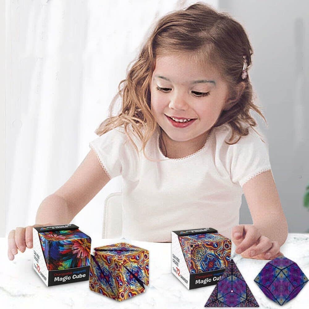 Jucarie Interactiva Cubul Magic, Puzzle 3D, 72 de Forme, 6.3x6.3x6.3 Cm, Multicolor, + 6 Ani - LUDIRO
