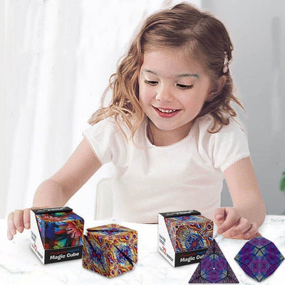 Jucarie Interactiva Cubul Magic, Puzzle 3D, 72 de Forme, 6.3x6.3x6.3 Cm, Multicolor, + 6 Ani - LUDIRO
