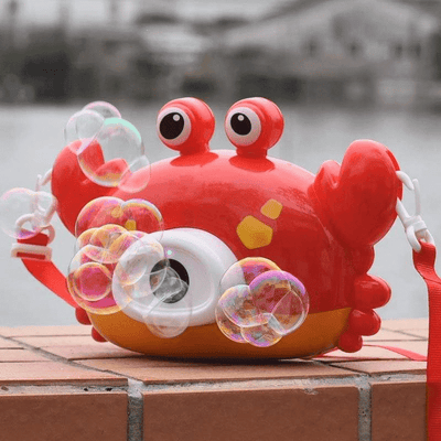 Jucarie Interactiva de Facut Baloane de Sapun, Aparat Foto cu Lumini si Sunete, Crab, Rosu Portocaliu, 16x11x7.5 cm, + 3 Ani - LUDIRO