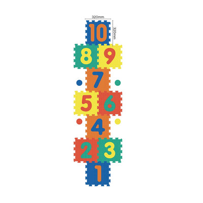 Covor Puzzle din Spuma EVA pentru Copii Ludiro, Set 10 Piese Educationale cu Jocul Sotron - LUDIRO