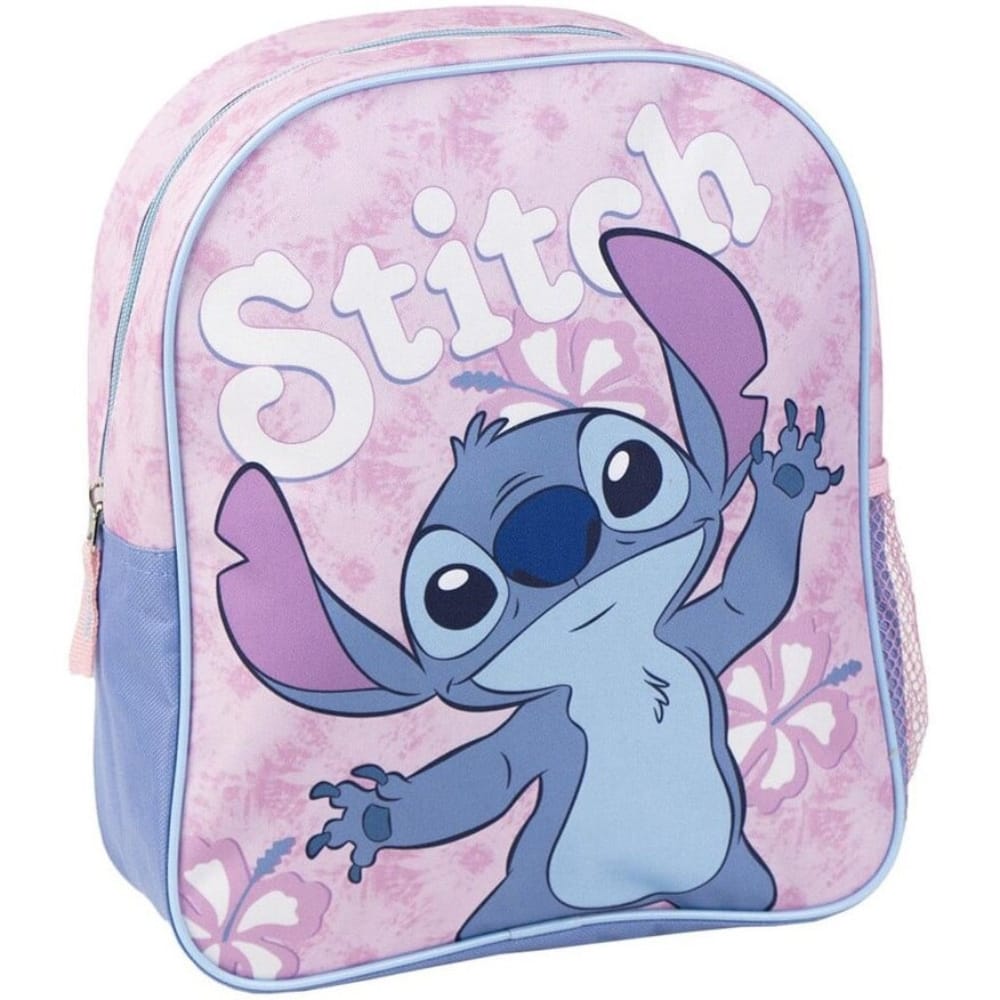 Rucsac de Gradinita cu efect 3D Lilo & Stitch „Hibiscus”, Disney, Roz, 29 cm - Disney