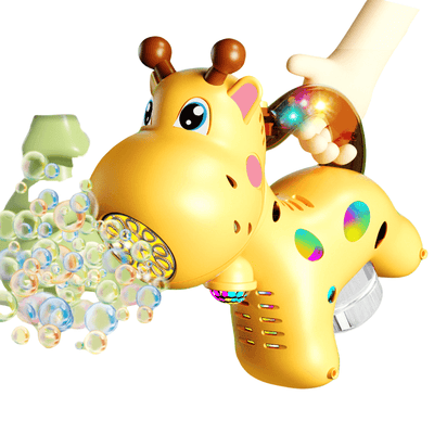 Girafa cu Baloane de Sapun Ludiro, lumini, Acumulator USB, Distractie 2 in 1 si Design Simpatic - LUDIRO