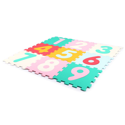 Resigilat - Covor Puzzle Copii cu Cifre Mix 9 Piese, Saltea Joaca din Spuma EVA, Antiderapanta - LUDIRO