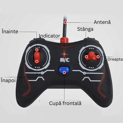 Resigilat - Buldoexcavator cu Telecomanda cu Incarcare Frontala RC, Lumini, Sunete si Cupa Mobila - LUDIRO