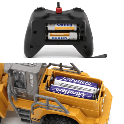Resigilat - Buldoexcavator cu Telecomanda cu Incarcare Frontala RC, Lumini, Sunete si Cupa Mobila - LUDIRO