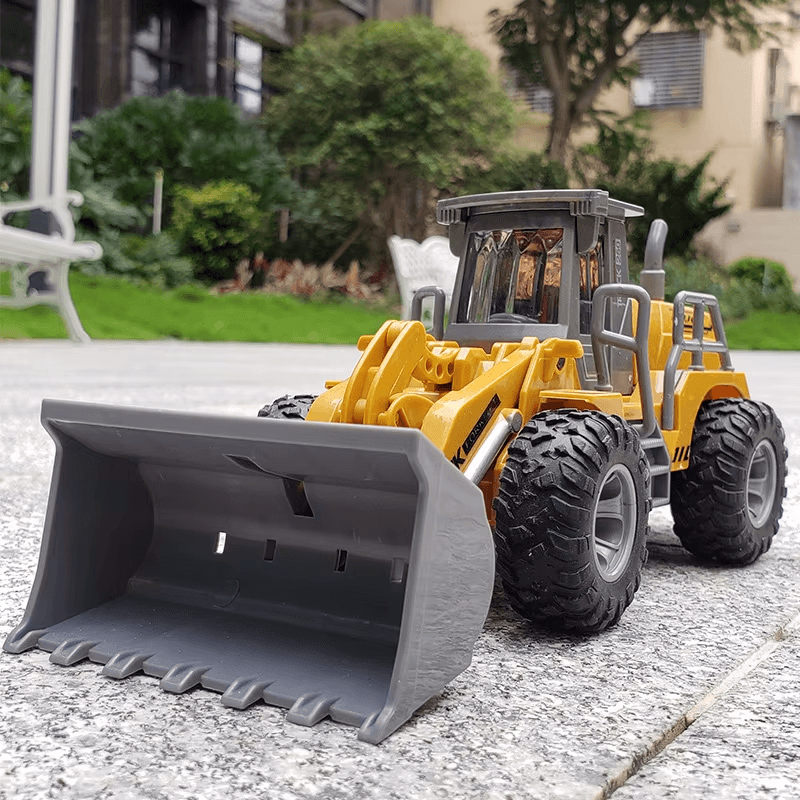 Resigilat - Buldoexcavator cu Telecomanda cu Incarcare Frontala RC, Lumini, Sunete si Cupa Mobila - LUDIRO