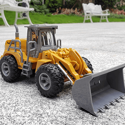 Resigilat - Buldoexcavator cu Telecomanda cu Incarcare Frontala RC, Lumini, Sunete si Cupa Mobila - LUDIRO