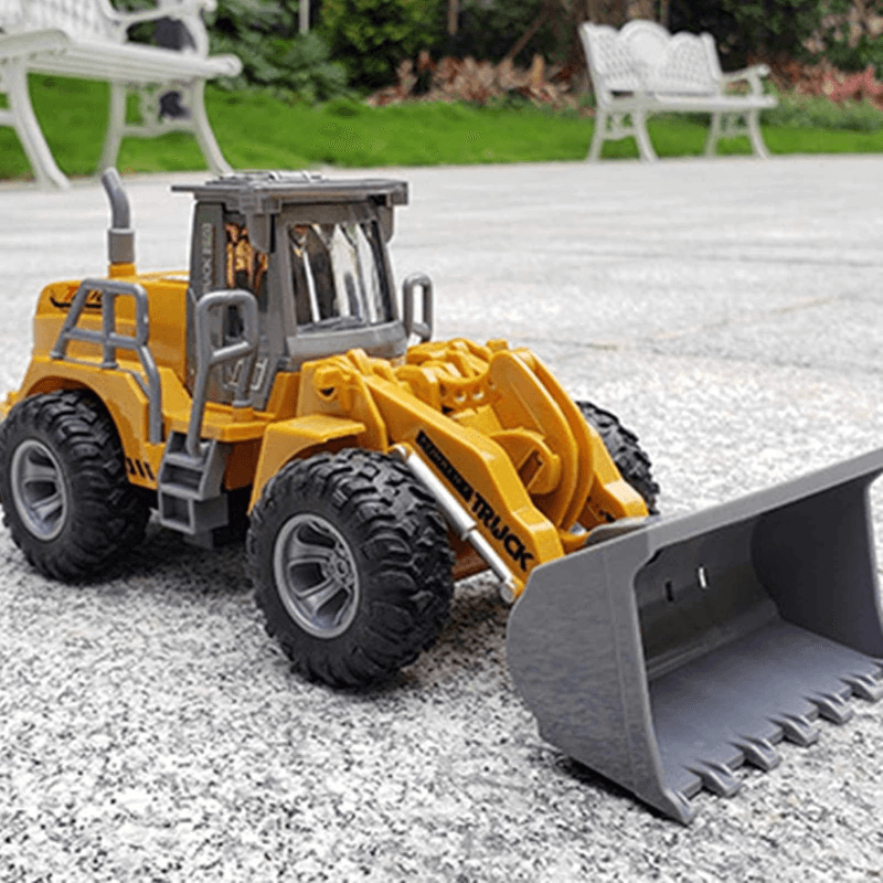 Resigilat - Buldoexcavator cu Telecomanda cu Incarcare Frontala RC, Lumini, Sunete si Cupa Mobila - LUDIRO