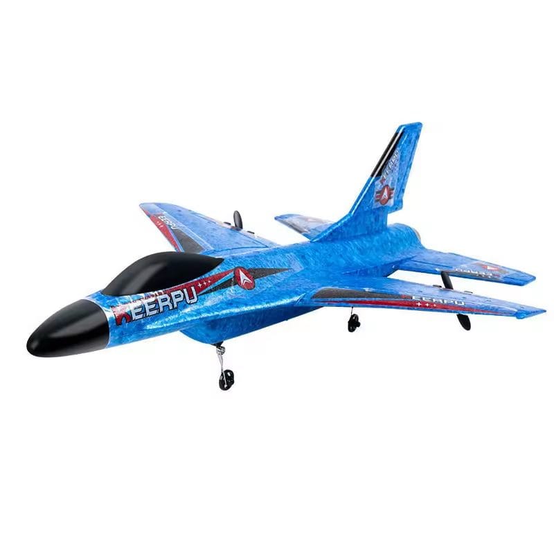 Avion RC din Spuma cu Telecomanda, Rezistent la Impact, Incarcator USB, LED, Control de la distanta 200 metri, Jucarie pentru Copii si Adulti, + 10 Ani - LUDIRO