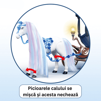 Resigilat - Set Caleasca Magica cu Papusa si Cal, Lumini, Sunete si Elemente de Poveste - LUDIRO