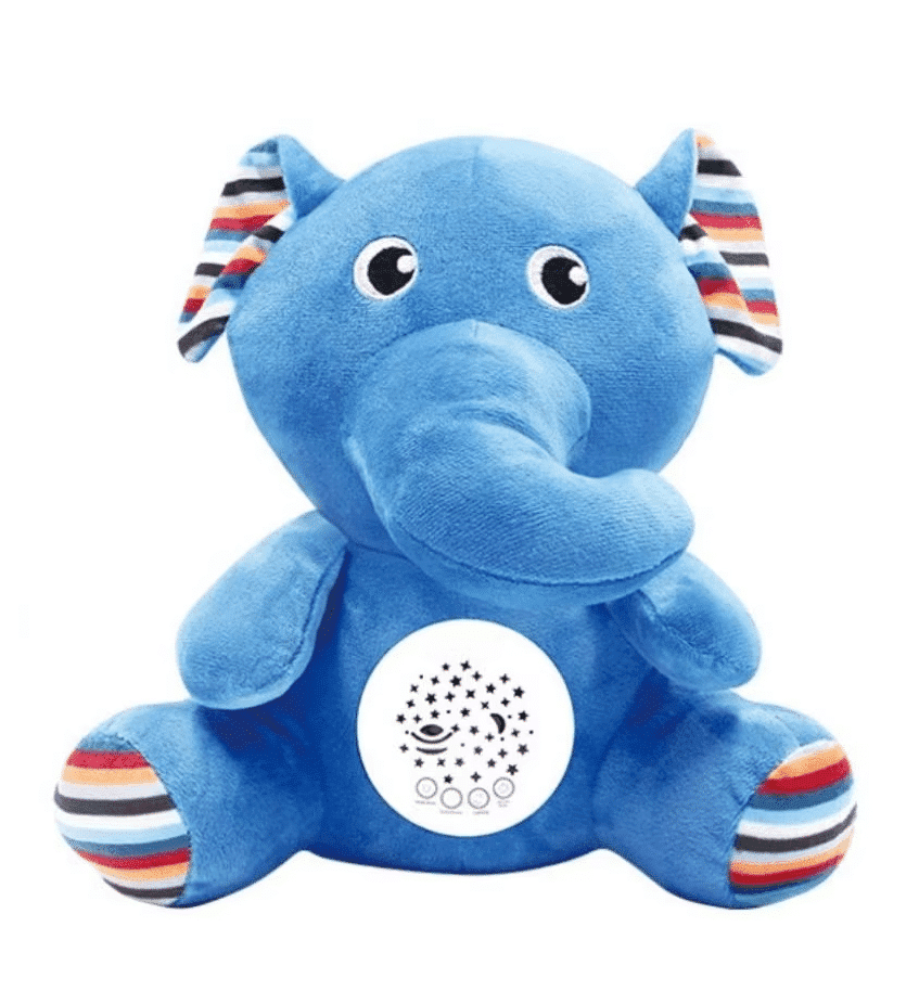 Jucarie de Plus, Elefant, Efecte de Proiectie, Lumini si Sunete pentru Bebelusi, Diferite Functii, 29 Cm, + 0 Luni - LUDIRO