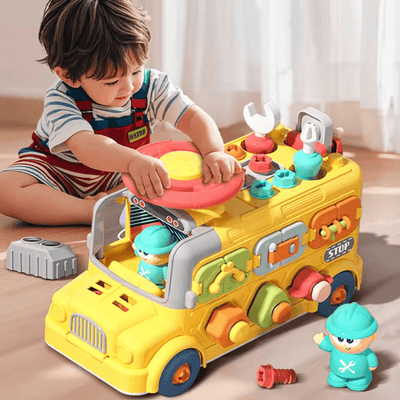 Autobuz Educativ Multifunctional Ludiro pentru Copii, 43 Accesorii si Activitati STEM - LUDIRO