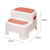 Scarita pentru Copii cu 2 Trepte, Roz, Design Antialunecare, Stabilitate Maxima, Usor de Utilizat, Ideala pentru Baie, Bucatarie, Toaleta, Spalat pe Dinti, Acces Mobilier, Perfecta pentru Dezvoltarea Autonomiei Copilului, + 3 Ani - LUDIRO