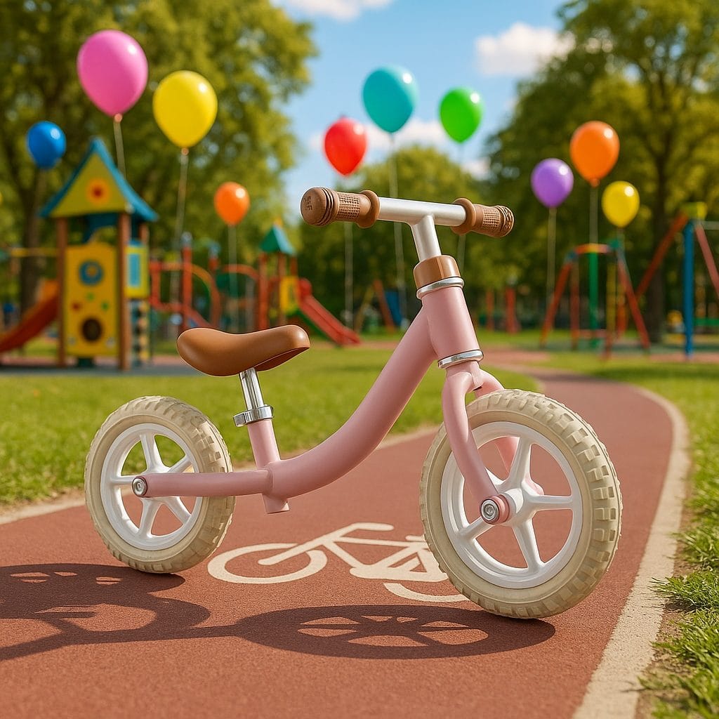Bicicleta de Echilibru fara Pedale LUDIRO pentru Copii intre 2-5 Ani, Cu Sa si Ghidon Reglabile pe Inaltime, Roti din Polimer EVA Antisoc, Cadru Metalic, Roz - LUDIRO