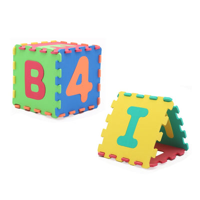 Covor Puzzle copii LUDIRO cu Cifre si Litere A-Z Detasabile, Spuma EVA Sigura - LUDIRO