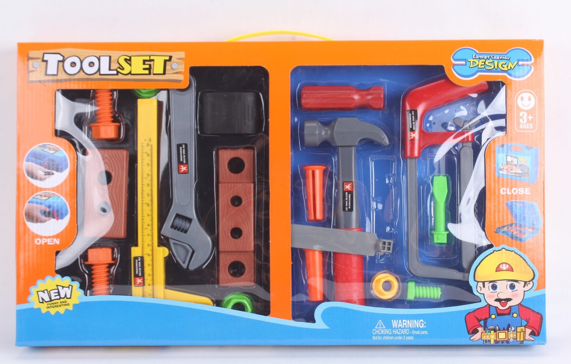 Set de Joaca pentru Copii, Geanta cu Unelte pentru Micul Mester, 31x22 Cm, 19 Piese din Plastic, + 3 Ani, Utility One - LUDIRO