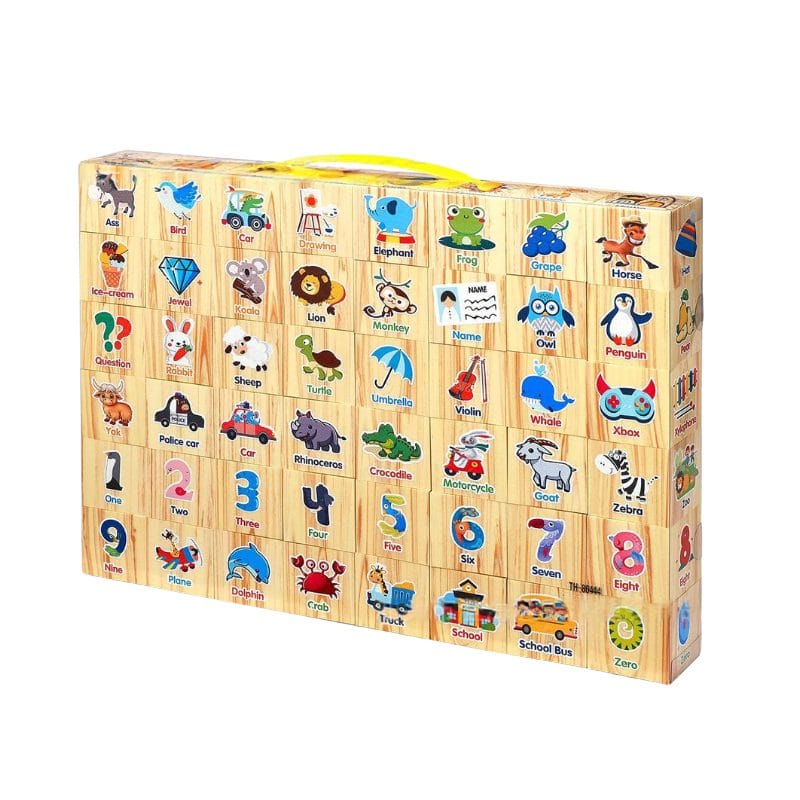 Set Cuburi Educative din Spuma EVA pentru Copii, Litere, Numere, Animale si Obiecte, Jucarie Montessori pentru Dezvoltarea Inteligentei, Coordonarii si Limbajului, + 1 An - LUDIRO