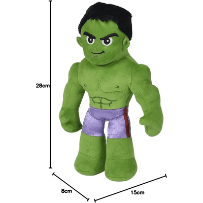 Jucărie de pluș Hulk, Disney Marvel, cu schelet interior, Simba, 25 cm - Simba