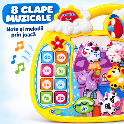 Cele 8 clape muzicale ale jucăriei interactive Ferma Animalelor LUDIRO